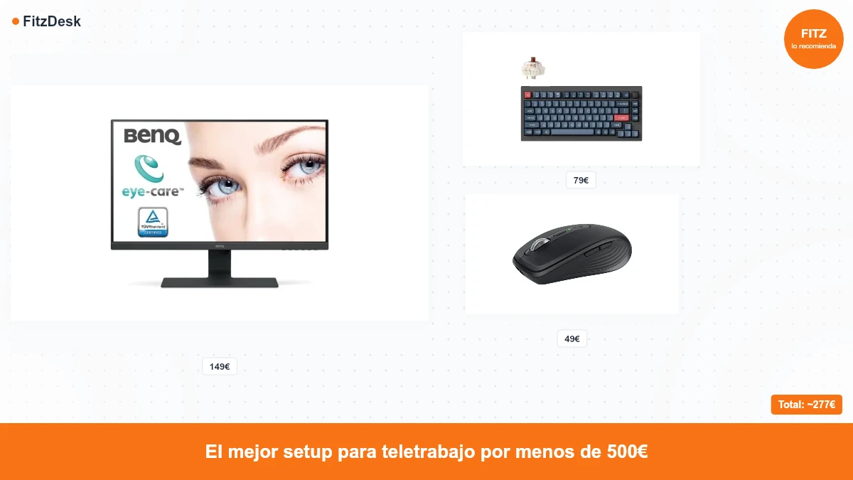 El mejor setup para teletrabajo por menos de 500€ en 2026
