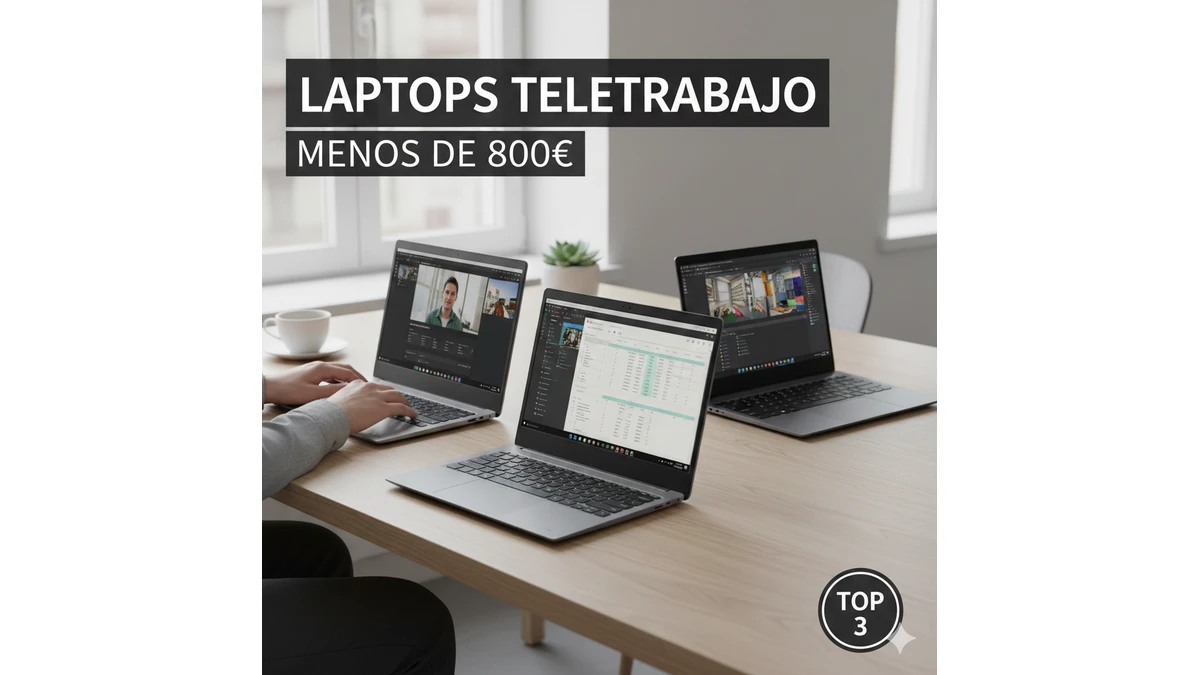 Mejores portátiles para teletrabajo por menos de 800€ en 2026